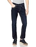 TOM TAILOR Herren 1021159 Marvin Straight Jeans mit Taschendetails, 10282-Dark Stone Wash Denim, 34W / 32L