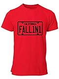 clothinx Lucifer License Plate Herren T-Shirt Rot Gr. L