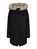 ONLY Damen Winterjacke Parka May Fellkapuze 15180345 Black M