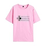 YLWXHU T-Shirt Unisex Sweatshirt Greys Anatomy Kurzarm Round Neck Pullover Grey-Sloan Memorial (Color : Rosa, Size : XXL)