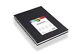 perfect ideaz • Skizzenbuch DIN-A4, 96 Seite (48 Blatt), Hardcover (schwarz), 200 g/m²