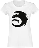 Dragons, Drachenzähmen leicht gemacht Symbol Damen T-Shirt, Größe:XXL