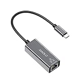 XIAOLO USB C auf 2.5G Gigabit Ethernet Adapter Typ C auf RJ45 LAN Ethernet Karte 2500/1000/100Mbps NIC Netzwerkadapter Unterstützt Windows 7/8/10, XP,Vista,Mac/OS/Linux,RTL8156B