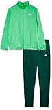 adidas Boys B TR TS Tracksuit, Top:semi Screaming Green/White Bottom:Collegiate Green/White, 1112