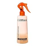 FemMas Bi-Phase Arganöl Leave In Conditioner Sprühkur 300ml I 2 Phasen Feuchtigkeitsspray I Haarpflege-Spray ohne Ausspülen I für gefärbte und aufgehellte Haare I Anti-Frizz Detangler H