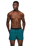 Arcweg Badehose für Herren Kurz Badeshorts für Männer Jungen Schnelltrocknend Beachshorts Boardshorts Schwimmhose Kurz Strand Shorts mit Mesh Innenslip und Verstellbarem Tunnelzug Pastelblau L