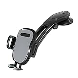 XILAIDENG Zzhua Universal-Autotelefonhalter-Saugnapf-Handy-Halterung einstellbar rotierender handyhalter Fit for iPhone 12 13 Pro Samsung (Color : Black)