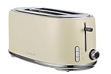 Linsar KY832 Toaster mit 4 Scheiben zum Auftauen, Aufwärmen, Abbrechen und 6 Toast-Schatteneinstellungen, cremefarb