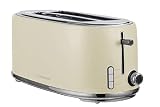 Linsar KY832 Toaster mit 4 Scheiben zum Auftauen, Aufwärmen, Abbrechen und 6 Toast-Schatteneinstellungen, cremefarb