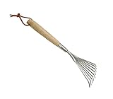 Dehner Fächerbesen mit Holzgriff, ca. 50 x 8 cm, Edelstahl/H