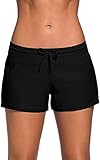 Octopus Damen Badehose Hotpants Badeshorts Schwimmhose Schwimmshorts Bikini Unterteil f5631 Farbe: HP9(sw) Hotpants Schwarz, Gr. 46