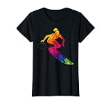 Damen Surfen Wellenreiten Surfer Surfing T-S