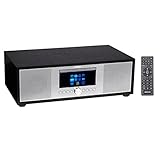 MEDION P66024 All in One Audio System (Internet, DAB+, PLL-UKW Radio, CD/MP3-Player, Bluetooth 5.0, 2.1 Soundsystem, Kompaktanlage) Silb