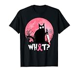 Brustkrebs Schwarze Katze Welche Halloween Katze mit Messer T-S