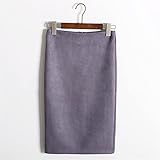 Frauen Rock Frühling Feste Arbeitskleidungspaket Hip Bleistift Midi Rock Herbst Winter Bodycon Femininas (Color : Gray, Size : Small)