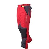 WOODSafe Schnittschutzhose Klasse 2, Forsthose, kwf-geprüft, Bundhose rot/grau, Herren - Waldarbeiterhose mit Schnittschutz Form A, leichtes Gewicht (48)