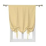 SHANNA Gardinen,Lärmminderung Vorhang Eleganter Verdunkelungsvorhang Ösenvorhang für Sichtschutz mit Sonnenschutz Geeignet für Küche Wohnzimmer Schlafzimmer Kinderzimmer (Light Yellow, 120 * 120cm)