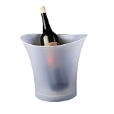 Codomoxo Eiswürfelbehälter, bunt, LED, Bar, Bier, Eiseimer aus Kunststoff, Rotwein, Champagner, transparent, leuchtend weiß