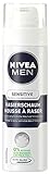 NIVEA Men, 6er Pack Rasierschaum für Männer, 6 x 200 ml Spender, Sensitive, 0% Alk