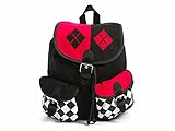 Harley Rucksack mit Karo Muster | Damenrucksack mit Kordelzug | Schw