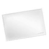 Schreibunterlage transparent matt OFFICE POINT | große Schreibtischunterlage mit mattierter Oberfläche für Büro und Arbeitsplatz | abwischbar | rutschfest | 50 x 70