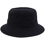 Ritte Fischerhüte, Fischerhut Baumwolle Bucket Hat Unisex Strandhut Freizeithut Schlapphut Fischerhut Sonnenhut Im Freien Sun Hat Elegant Faltbar Breite Krempe Unisex Hut Wasserdicht (Schwarz)