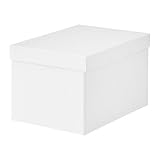 IKEA Tjena Aufbewahrungsbox mit Deckel weiß 103.954.21 Größe 7x9 ¾x6