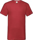 Fruit of the Loom Valueweight V-Neck T-Shirt Rot L