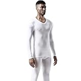 GHGNFG Thermounterwäsche Herren Funktionsunterwäsche Herren Set Skiunterwäsche Winter Thermowäsche Set Atmungsaktiv Thermo Unterwäsche Herren Weich Thermo Unterwäsche (White#4, XXL)