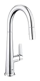 Grohe Veletto | Küchenarmatur mit herausziehbarer Spülbrause | Veletto, 360 drehbar, hoher Auslauf in U-Form, chrom | 30419000