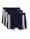 Schiesser Herren Shorts 3er Pack Organic Cotton Softbund und Streifen - 95/5 Stretch, dunkelblau, S