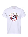 FC Bayern München Kinder T-Shirt Logo weiß, 140