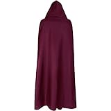 NUSGEAR Herren Halloween Solide Casual Kapuzenatmosphäre Fünf-Farben Sloak Cosplay Kostüm Umhang Gothic Mittelalter Frack Jacke Halloween Kostüme für Männer, Steampunk Vintage Vik