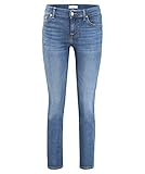 7 For All Mankind Damen Rise Roxanne Crop Slim Jeans, Blau (MID Blue EA), 30W / 28L