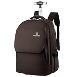 ZHD&CC Business Rucksack-Trolley Laptop-Rucksack bis 19 Zoll (47 cm) mit Übernachtungsfach und Rollen,B