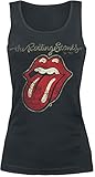 The Rolling Stones Plastered Tongue Frauen Top schwarz L