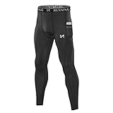 MEETYOO Kompressionshose Herren, Sport Leggings Laufhose Lang Unterhose Männer Tights Atmungsaktiv Fitnesshosen für Running Gym Yog