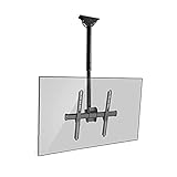 TV-Ständer TV-Deckenhalterung Verstellbare Halterungsverlängerung Neigungsdrehung TV-Aufhänger für die meisten 32-70-Zoll-Flachbildfernseher ，Max. VESA 400 x 400 mm ，Unterstützt bis zu 110 lbs TV-H