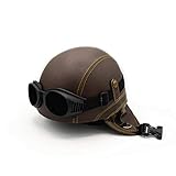 Mienloco Motorrad Jet Helm Harley Chopper Militär Halbschale Biker Mofa Roller Wehrmacht (M, H5)