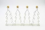 Flaschenbauer - 4 x Leere Glasflaschen 200ml Tannenbaum: Mini Glasflaschen Korken verwendbar als kleine Flaschen zum Befüllen, Leere Schnapsflaschen klein, Weihnachtsgeschirr, Deko F