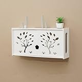 ZLJIA Router Aufbewahrung Wand Router Regal Boden Dekoration Box Aufbewahrungsbox Aufbewahrungsbox,Tree19x4.5x9.5