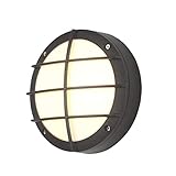 Außenwandleuchte Draussen LED Wandleuchte IP54. Wasserdichte Runde Aluminium Acryl Schwarze Wandlampe eingebettete Deckenleuchte Garten Terrasse Badezimmer Wand Wandbeleuchtung ( Color : 1PCS )