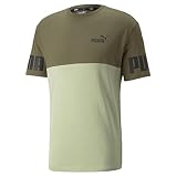 PUMA Colorblock Tee, Dunkelgrüm, X-S
