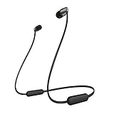 Sony WI-C310 kabelloser Bluetooth In-Ohr Kopfhörer (15 Stunden Akkulaufzeit, Voice Assistent, magnetische Ohrstöpsel, Behind-the-neck Design, integrierte Headset-Funktion, Headset mit Mikro) Schw