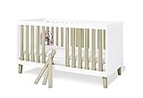 Kinderbett Babybett Lumi von Pinolino, für 70 x 140 cm Matratzen, weiß