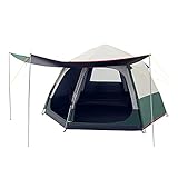 PUCHIKA Pop-up Campingzelt Outdoor, 5-6 Personen, Automatisches Wurfzelt, Familienzelt mit Tragetasche, Wasserdicht, Anti-UV, Treckkingzelt, 295 x 260 x 168