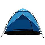 LZL Zelt Outdoor Camping Zelt wasserdichte Sonnencreme Instant Zelt Automatisches Pop-Up-Zelt 4 Person Campingzelte (Color : Blue)