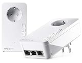 devolo LAN Powerline Adapter, Magic 2 LAN triple Starter Kit -bis 2.400 Mbit/s, 3x Gigabit LAN Anschluss ideal für Gaming, Home Office, dLAN 2.0, weiß