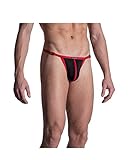 MANSTORE M2103 Lasso Tanga 4er Pack Black-red XL