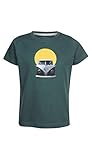 Elkline Kinder T-Shirt Sunrise VW Bulli Print 3041170, Farbe:Trekking Green, Größe:104-110